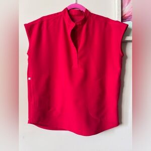 Figs Red Jumpsuit with Vibrant Style